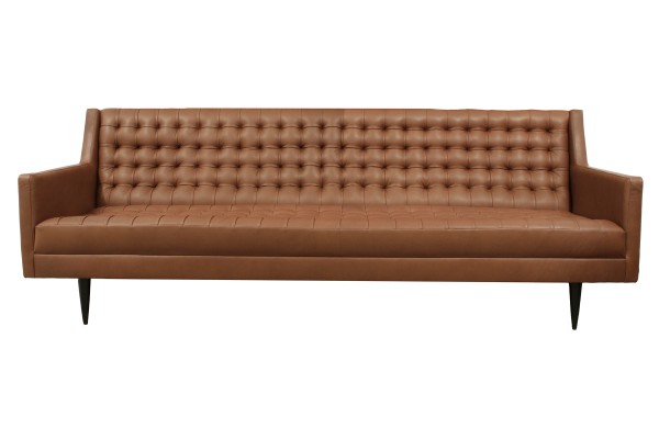 Modern Brown Leather Sofa