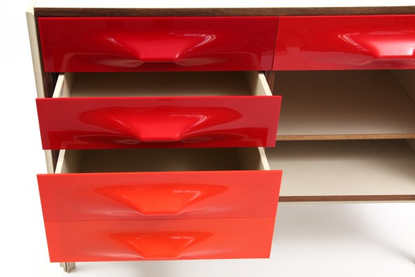 Raymond Loewy DF 2000 Chest red modern furniture