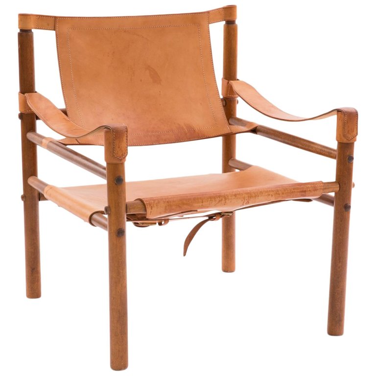 Arne Norell Safari Sling Chair Red Modern Furniture
