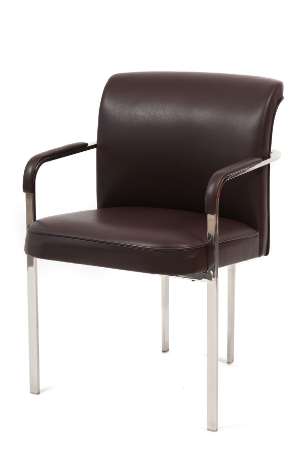 Montclare Ivory Leather Modern Dining Chair | Chicago