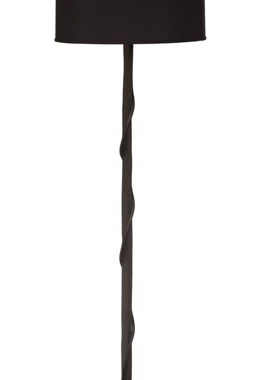 Brutalist Pair of Iron and Copper Floor Lamps – Red Modern Furniture