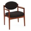 Jens Risom Sculpted Walnut Armchairs, set of 8 - Image 2