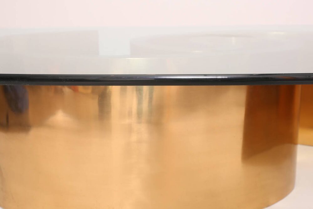 Custom Bronze and Glass Cocktail Table by Virginio Ferrari - Image 5