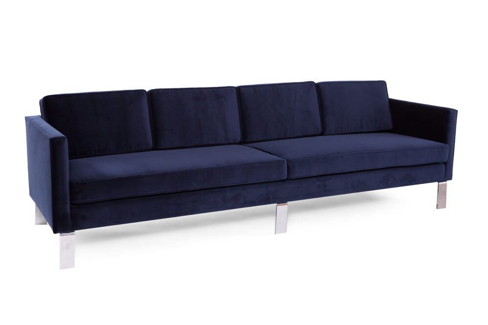 Martin Brattrud Sofa in Navy Mohair - Image 2
