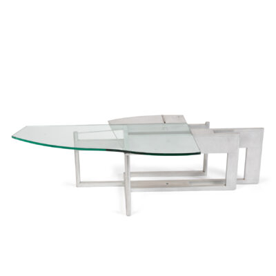 Robert Whitton Prototype Aluminum and Glass Coffeetable