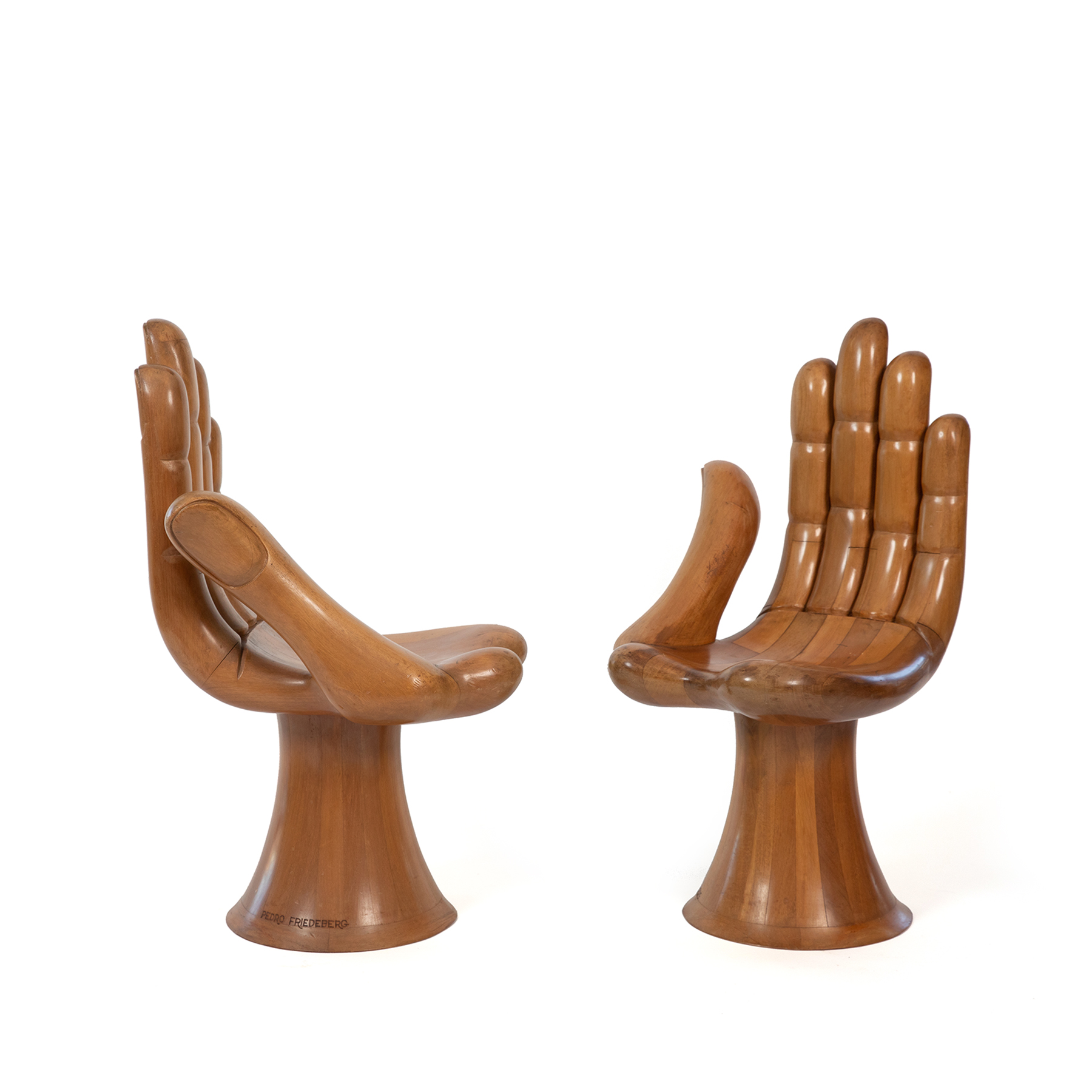 Rare Editioned Bronze Hand and Feet Chair by Pedro Friedeberg