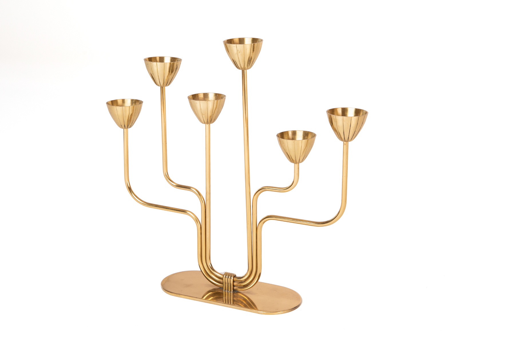 Gunnar Ander for Ystad Metall Brass Candle Holders Candelabras – Red Modern  Furniture