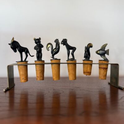 Walter Bosse Bronze Animal Cork Set